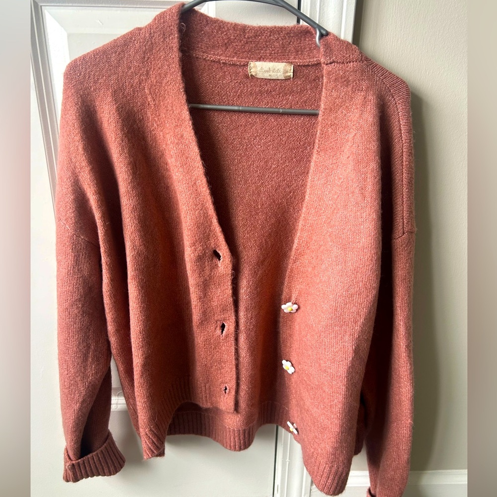 Altar’d State Cozy Pink Cardigan
